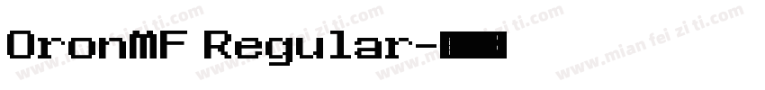 OronMF Regular字体转换